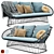Elegant Cala 3 Seater Sofa 3D model small image 1