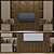 Modern TV Wall Unit for Living Room 3D model small image 1