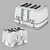 Classic Bronze 4-Slice Toaster 3D model small image 7