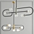 Sophisticated Opal Glass Island Chandelier 3D model small image 2