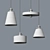 Modern Geometric Gray Chandelier 3D model small image 2