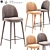 Mauricette Ecru Bar Stool: Sleek and Stylish Seating 3D model small image 1