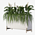 Office Greenery Set: Fern & Peace Lily 3D model small image 3