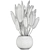 Exotic Plant Collection in White Vase 3D model small image 5