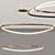 Sleek Delta LED Ceiling Lamp 3D model small image 1