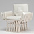 Cozy Wooden Frame Chair 3D model small image 1