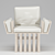 Cozy Wooden Frame Chair 3D model small image 2