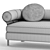 Modern Minotti Mattia Sofa in Black and White 3D model small image 4
