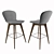 Sleek Adelaide Bar Chair 970x490x530mm 3D model small image 1