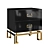 Garda Decor Black Cabinet with Drawers 3D model small image 2