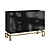 Garda Decor Black Chest of Drawers 3D model small image 2