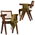 Pierre Jeanneret Designer Office Chair 3D model small image 1