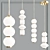 Vintage Gold Pendant Light 3D model small image 1