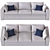 Elegant Flami Sofa: Origami Interior 3D model small image 5