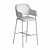 Elegant Livorno Velvet Bar Stool 3D model small image 4