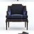 Elegant Vintage Accent Chair 3D model small image 2