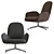 Modern Swivel Lounge Chair 3D model small image 1