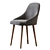 Plush Modern Velvet Chair 3D model small image 3