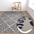 High-Quality Carpet Set: 3D Textured Rugs 3D model small image 5