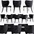 Elegant Elve Table & Chairs Set 3D model small image 1