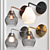 Elegant Glass Ribbed Sconce 3D model small image 2