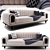 Modern Nishantashi Triple Sofa 3D model small image 1