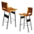 Elegant Bar Stool by Knoll 3D model small image 2