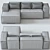 Origami Stone Sofa: Elegant & Modern 3D model small image 4