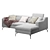 Stylish Corner Sofa in 2K Textures 3D model small image 3