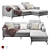 Stylish Corner Sofa in 2K Textures 3D model small image 6