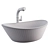 Amalfi 55 Countertop Basin and Tubo 16 Mixer 3D model small image 3