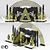 Gilded Egypt Decor Set 3D model small image 1