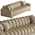 Caracole Well-Balanced Sofa: Sleek & Spacious 3D model small image 2