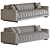 Caracole Well-Balanced Sofa: Sleek & Spacious 3D model small image 4