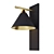 Elegant Brass Wall Lamp 3D model small image 1