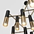 Designer Gold 13-Light Chandelier 3D model small image 2