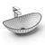 White Ceramic Sink with Mixer 3D model small image 3