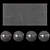 Sleek Dark Gray Touchscreen - 120*240 3D model small image 2