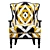 Elegant Glenwood Wooden Chair 3D model small image 3