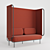 Modern Tall Lounge Chair 3D model small image 2