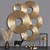 Elegant Golden Decor Set 3D model small image 1