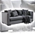 Meridiani Belmon Sofa: Sleek Modern Design 3D model small image 5