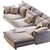 Harmony 2pc Chaise Sectional: Sleek & Spacious 3D model small image 3