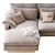 Harmony 2pc Chaise Sectional: Sleek & Spacious 3D model small image 4