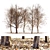 Autumn Elegance Collection: 5 Dry Trees 3D model small image 1