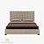 Modena Vertical Bed: Elegant Wood & Fabric Design 3D model small image 2