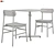 Modern Cafe Furniture Set: Ikea STENSELE RONNINGE 3D model small image 2