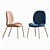 Elegant Upholstered Dining Chair 3D model small image 2