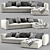  Poliform Dune Chaise Longue 3D model small image 1