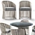 Modern Outdoor Dining Set: Tibidabo Table and Armchair 3D model small image 3